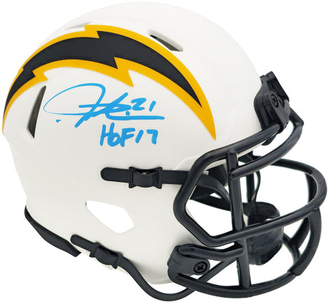 LADAINIAN TOMLINSON AUTOGRAPHED CHARGERS LUNAR MINI HELMET BECKETT 230281