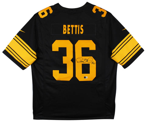 Steelers Jerome Bettis Signed Black Color Rush Nike Limited Jersey BAS Witnessed