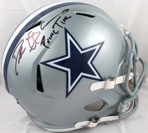 Deion Sanders Signed Dallas Cowboys F/S Speed Helmet w/Prime Time-Beckett W Holo