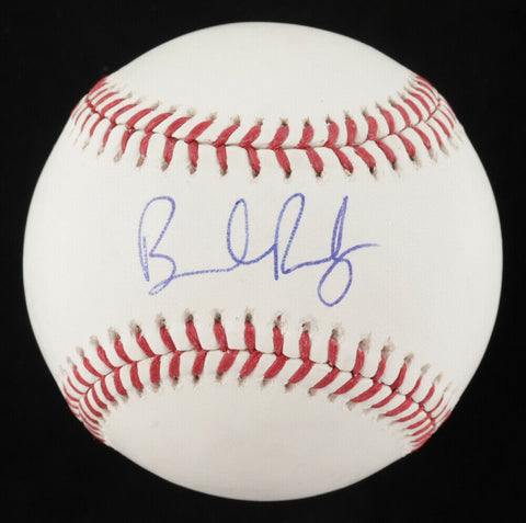 Brendan Rodgers Signed OML Baseball (JSA COA) Colorado Rockies Rookie Infielder