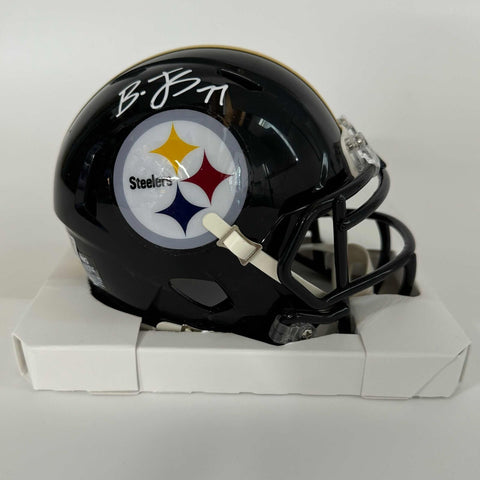 Autographed/Signed Broderick Jones Pittsburgh Steelers Mini Helmet BAS COA