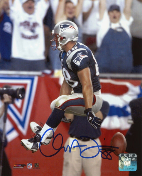 Christian Fauria New England Patriots Signed 1st TD 8x10 Photo Patriots Alumni