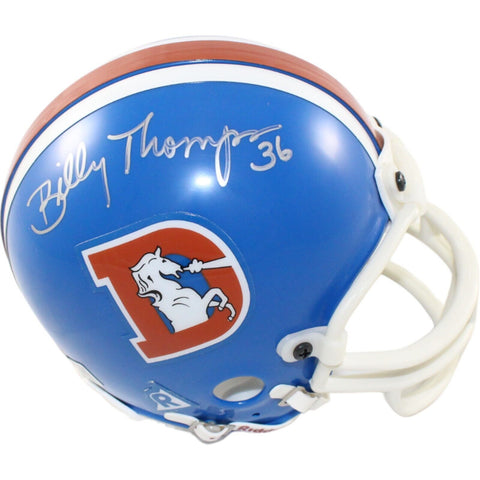 Billy Thompson Signed Denver Broncos VSR4 TB Replica Mini Helmet BAS 44249