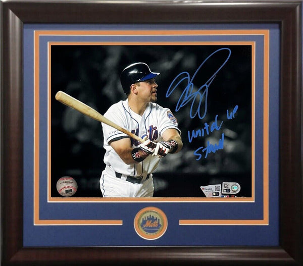 Mike Piazza Signed 8x10 Framed Photo United We Stand 9/11 HR Mets Auto Fanatics