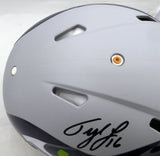 Tyler Lockett Autographed AMP Gray Full Size Authentic Speed Helmet Seahawks MCS