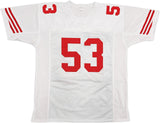 SAN FRANCISCO 49ERS NAVORRO BOWMAN AUTOGRAPHED WHITE JERSEY BECKETT QR 234528