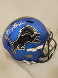 BARRY SANDERS SIGNED DETROIT LIONS 2024 ALTERNATE SPEED REPLICA HELMET SCHWARTZ