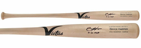 BRYCE HARPER Autographed "2021 NL MVP" Phillies Game Model Bat FANATICS