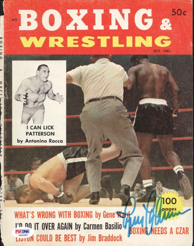 Ingemar Johansson Autographed Boxing & Wrestling Magazine Cover PSA/DNA #S42589