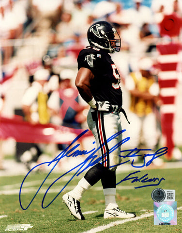 Jessie Tuggle Autographed/Signed Atlanta Falcons 8x10 Photo Beckett 47824