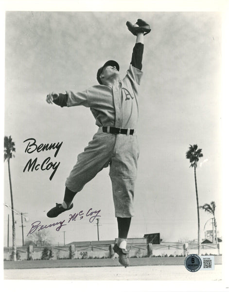 Benny McCoy Autographed Oakland Athletics 8x10 Photo Beckett 45253