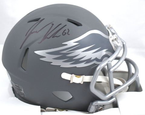 Jason Kelce Autographed Philadelphia Eagles Slate Speed Mini Helmet - PSA *Black