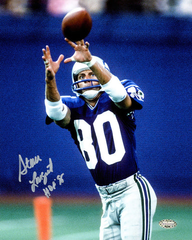 STEVE LARGENT AUTOGRAPHED 8X10 PHOTO SEATTLE SEAHAWKS "HOF 95" MCS HOLO 211086