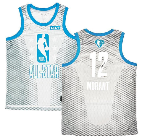 JA MORANT Autographed Memphis Grizzlies 2022 All Star Gray Jersey PANINI LE 50