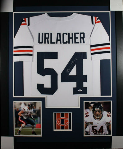 BRIAN URLACHER (Bears alternate TOWER) Signed Autographed Framed Jersey Beckett