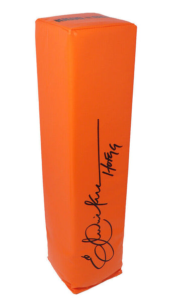 Eric Dickerson (Los Angeles Rams) Signed Orange Endzone Football Pylon w/HOF -SS