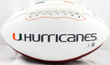 Ed Reed Ray Lewis Autographed Miami Hurricanes Logo Football-Beckett W Hologram