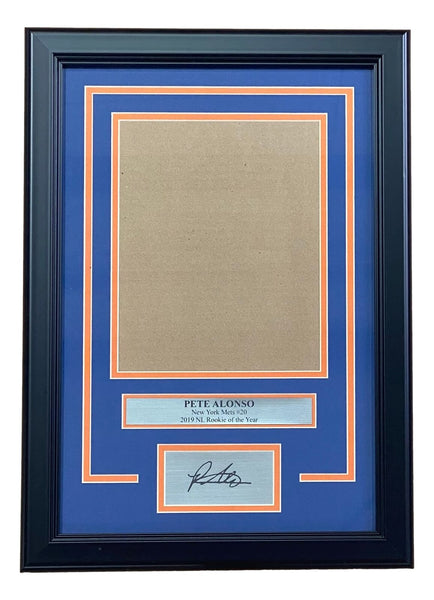 Pete Alonso New York Mets 8x10 Vertical Photo Laser Engraved Signature Frame Kit