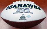 STEVEN HAUSCHKA AUTOGRAPHED SIGNED SEAHAWKS WHITE LOGO FOOTBALL MCS HOLO 112614