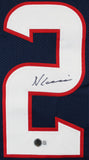 Nico Collins Authentic Signed Navy Pro Style Jersey Autographed BAS Witnessed