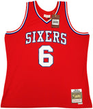 76ERS JULIUS DR. J ERVING AUTOGRAPHED MITCHELL & NESS JERSEY XL BECKETT 230252