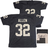 OAKLAND RAIDERS MARCUS ALLEN AUTOGRAPHED BLACK JERSEY BECKETT BAS WITNESS 230004