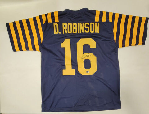 DENARD ROBINSON AUTOGRAPHED SIGNED COLLEGE STYLE CUSTOM XL JERSEY BECKETT QR