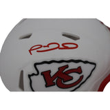 Patrick Mahomes Signed Kansas City Chiefs Flat White Mini Helmet Beckett 48871