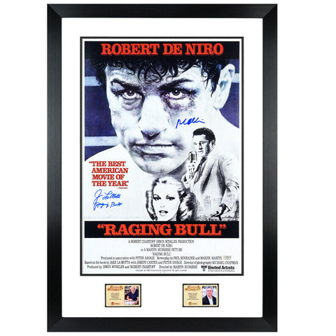 Robert De Niro, Jake LaMotta Autographed Raging Bull 16x24 Framed Movie Poster