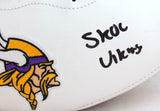 Patrick Jones Autographed Minnesota Vikings Logo Football W/ Insc-Beckett W Holo