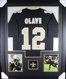 CHRIS OLAVE (Saints black TOWER) Signed Autographed Framed Jersey Beckett