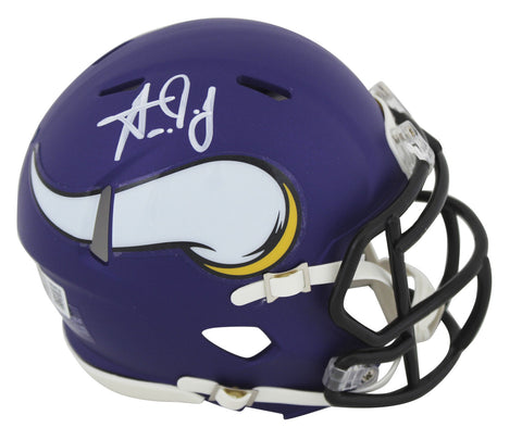 Vikings Aaron Jones Authentic Signed Speed Mini Helmet Autographed BAS Witnessed