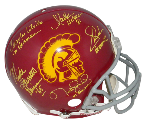 CARSON PALMER MARCUS ALLEN GARRETT WHITE LEINART SIGNED USC TROJANS PL HELMET