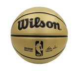 Larry Bird Signed Boston Celtics Wilson Gold NBA Basketball