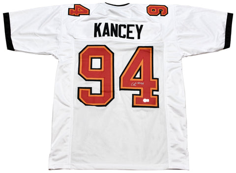 CALIJAH KANCEY SIGNED TAMPA BAY BUCCANEERS BUCS #94 WHITE JERSEY BECKETT