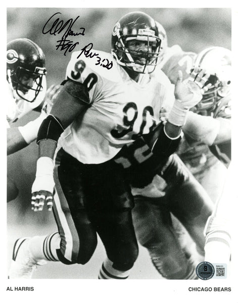 Al Harris Autographed/Signed Chicago Bears 8x10 Photo Beckett 45627