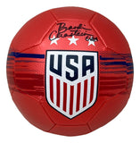 Brandi Chastain Signed USA Red Soccer Ball BAS ITP