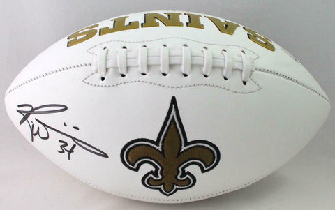 Ricky Williams Signed New Orleans Saints Logo Football - Beckett W Auth *Left