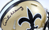 Archie Manning Signed New Orleans Saints 76-99 Speed Mini Helmet-Fanatics *Black