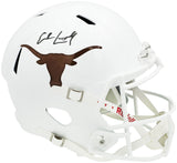 EARL CAMPBELL AUTOGRAPHED TEXAS WHITE FULL SIZE 2021 HELMET BECKETT 228065