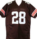 Jeremiah Owusu-Koramoah Autographed Brown Pro Style Jersey w/Insc *8-BAW Holo