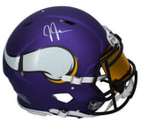 Justin Jefferson Autographed Vikings Authentic Speed Helmet w/ Visor Fanatics