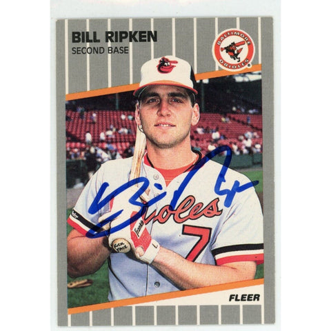 Billy Ripken Autographed/Signed Fleer 616 Trading Card Beckett 47067