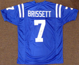 INDIANAPOLIS COLTS JACOBY BRISSETT AUTOGRAPHED BLUE JERSEY BECKETT BAS 159163