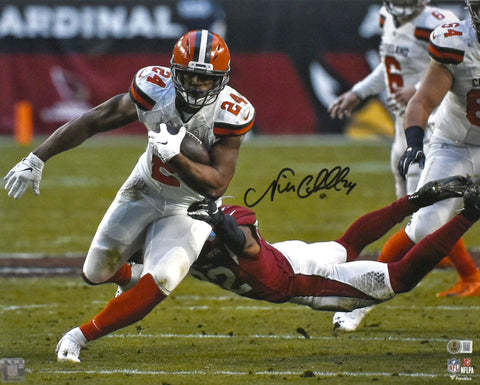 Nick Chubb Autographed Cleveland Browns 16x20 Running Photo - Beckett W Hologram