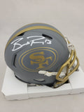 BROCK PURDY SIGNED SAN FRANCISCO 49ERS SLATE SPEED MINI HELMET FANATICS HOLOGRAM