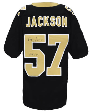 RICKEY JACKSON New Orleans Saints Signed Black Football Jersey w/HOF 2010 - SS