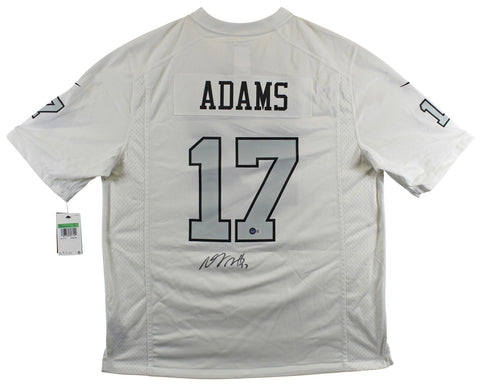 Raiders Davante Adams Authentic Signed White Color Rush Nike Jersey BAS Witness