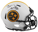 Steelers T.J. Watt Signed Lunar Full Size Speed Proline Helmet W/ Case BAS Wit