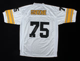 Mean Joe Greene Signed Steelers Mitchell & Ness Style Jersey HOF 87 (JSA COA)